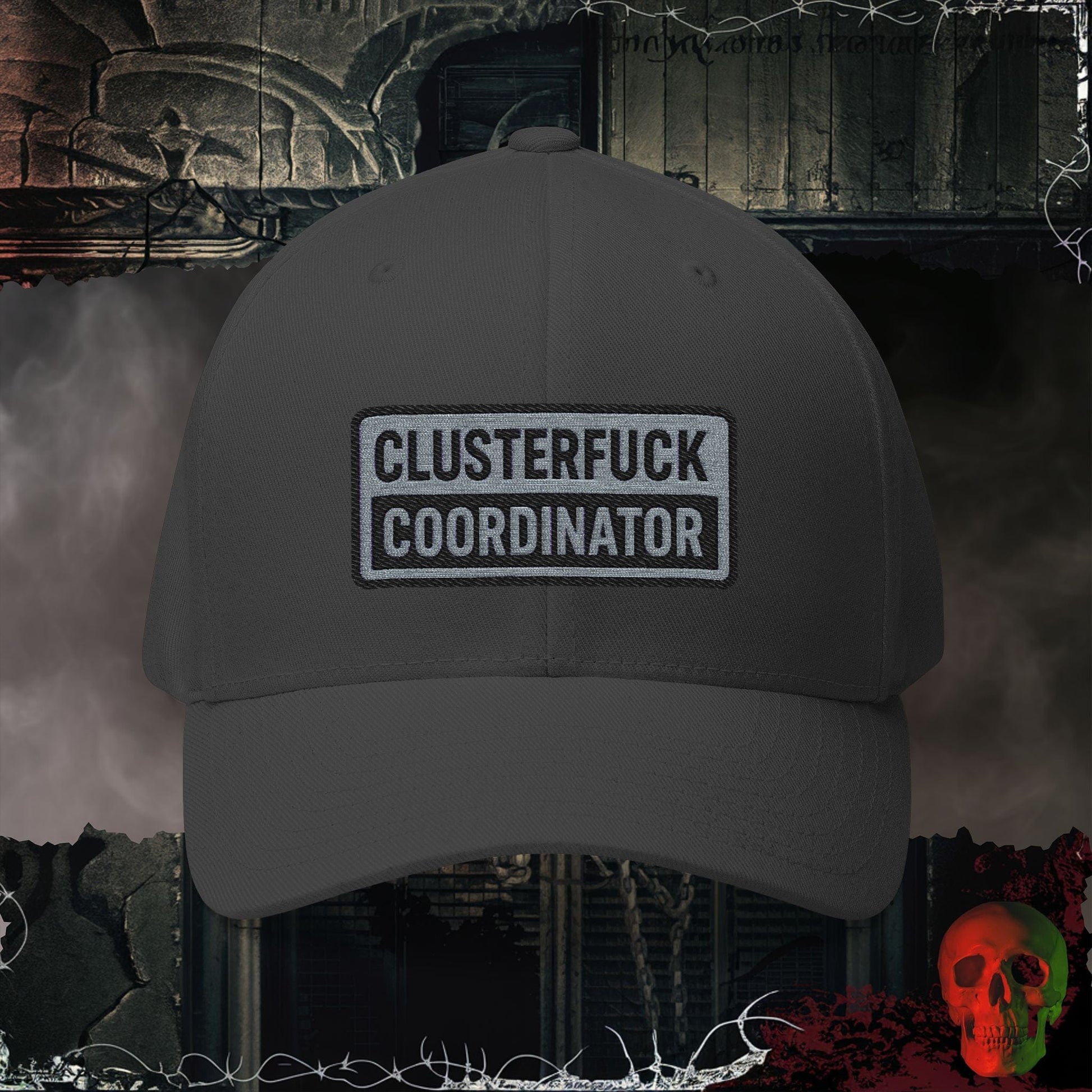 Hats Dark Grey / S/M Clusterf@ck Coordinator Closed Back Embroidered Hat