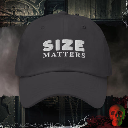 Hats Dark Grey Size Matters Embroidered Hat