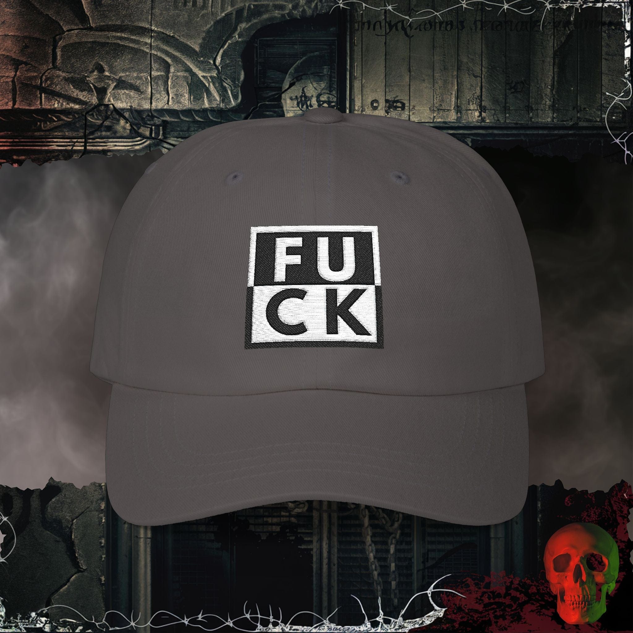 Hats Dark Grey The Universal Language Embroidered Hat