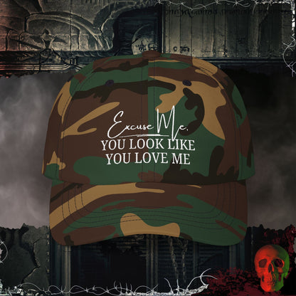 Hats Green Camo You Look Like You Love Me Embroidered Hat