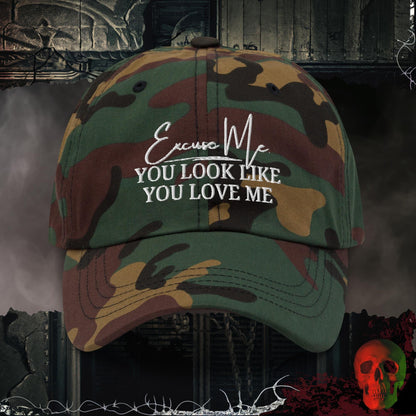 Hats Green Camo You Look Like You Love Me Embroidered Hat