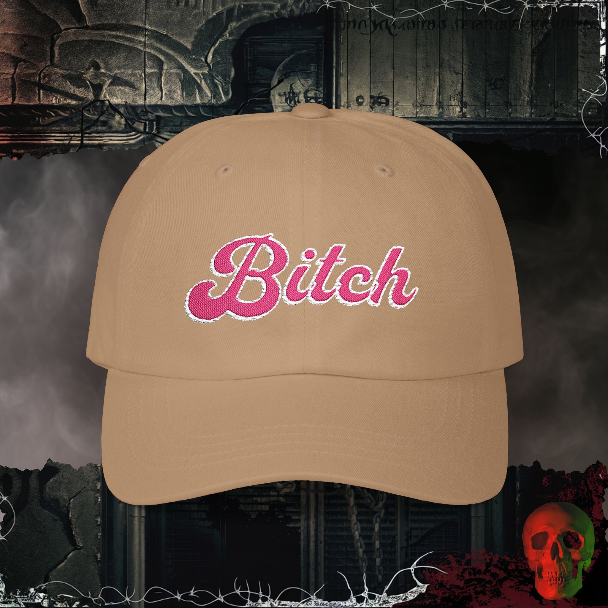 Hats Khaki / One size Bitch Embroidered Hat