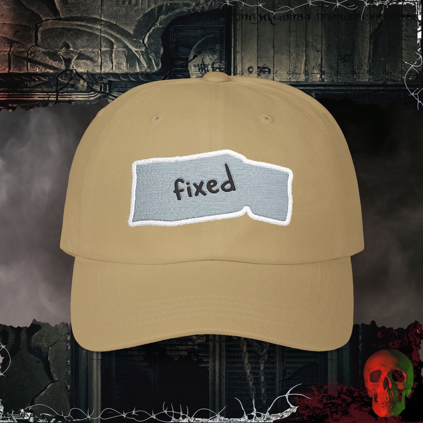 Hats Khaki / One size Held Together, It's Fixed Embroidered Hat