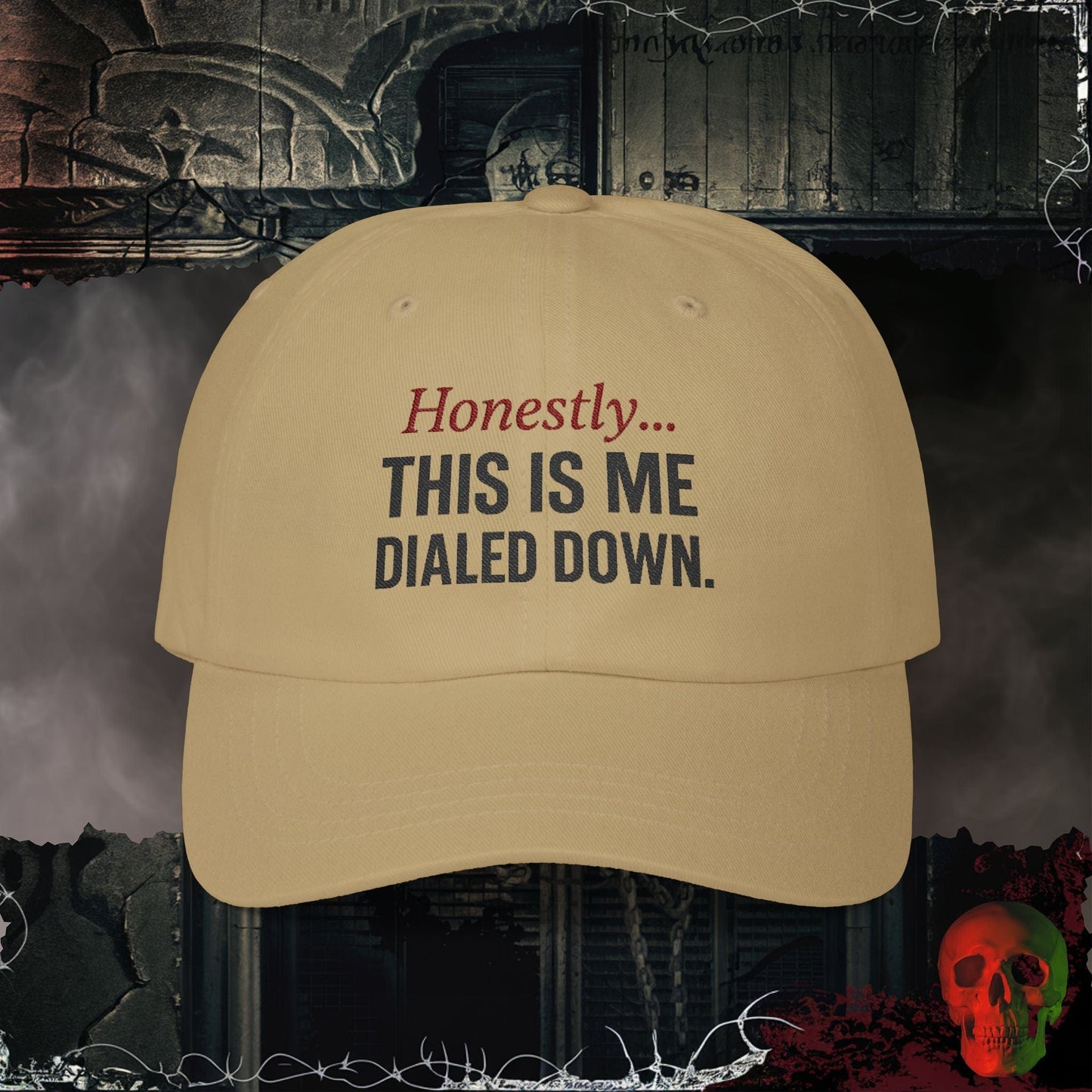 Hats Khaki / One size Me Dialed Down Embroidered Hat