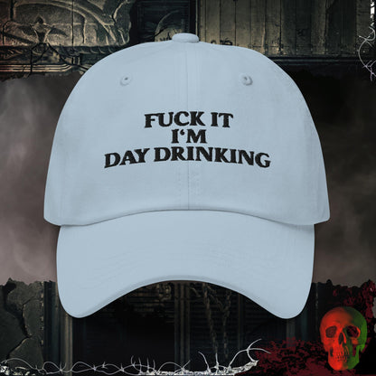 Hats Light Blue F@ck It, I am Day Drinking Embroidered Hat