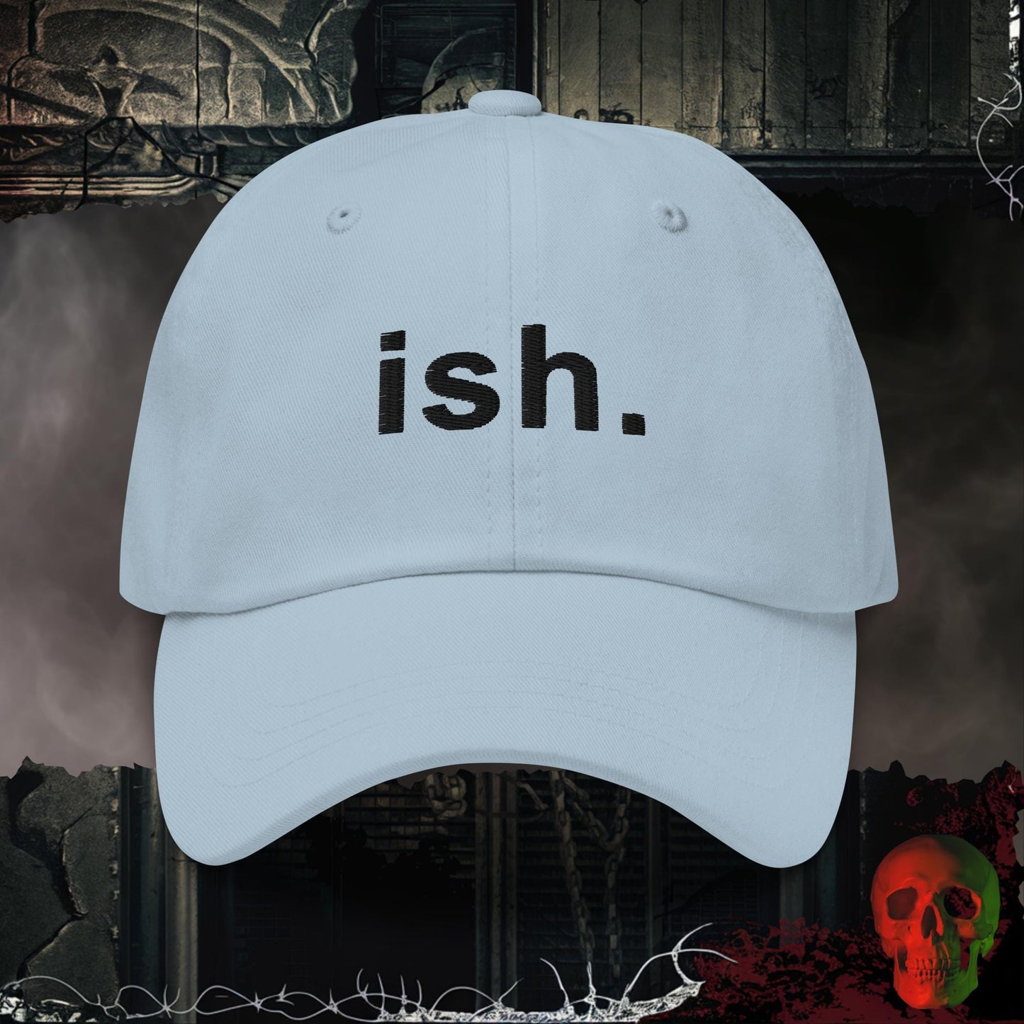 Hats Light Blue ish. Embroidered Hat