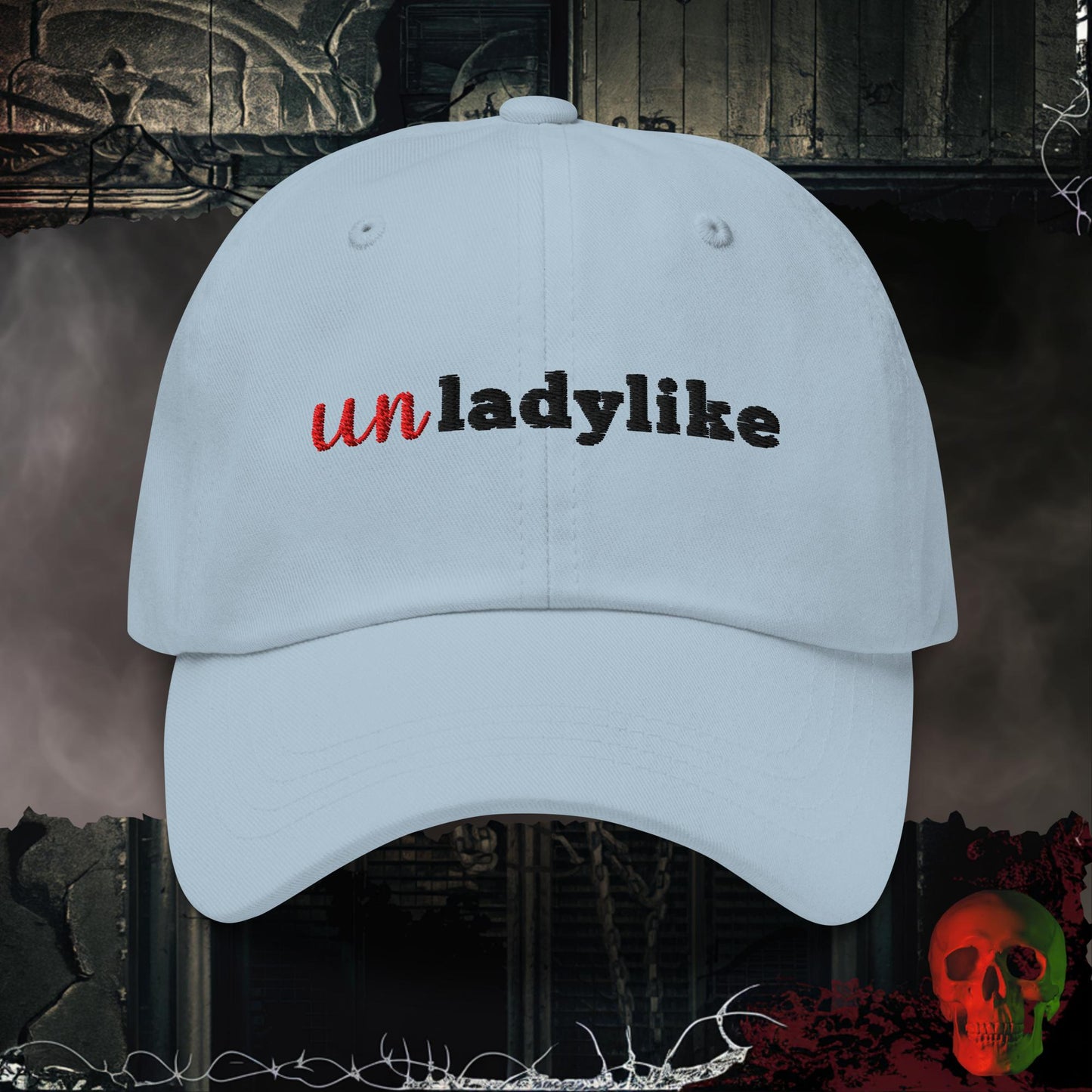 Hats Light Blue Maybe Unladylike Embroidered Hat