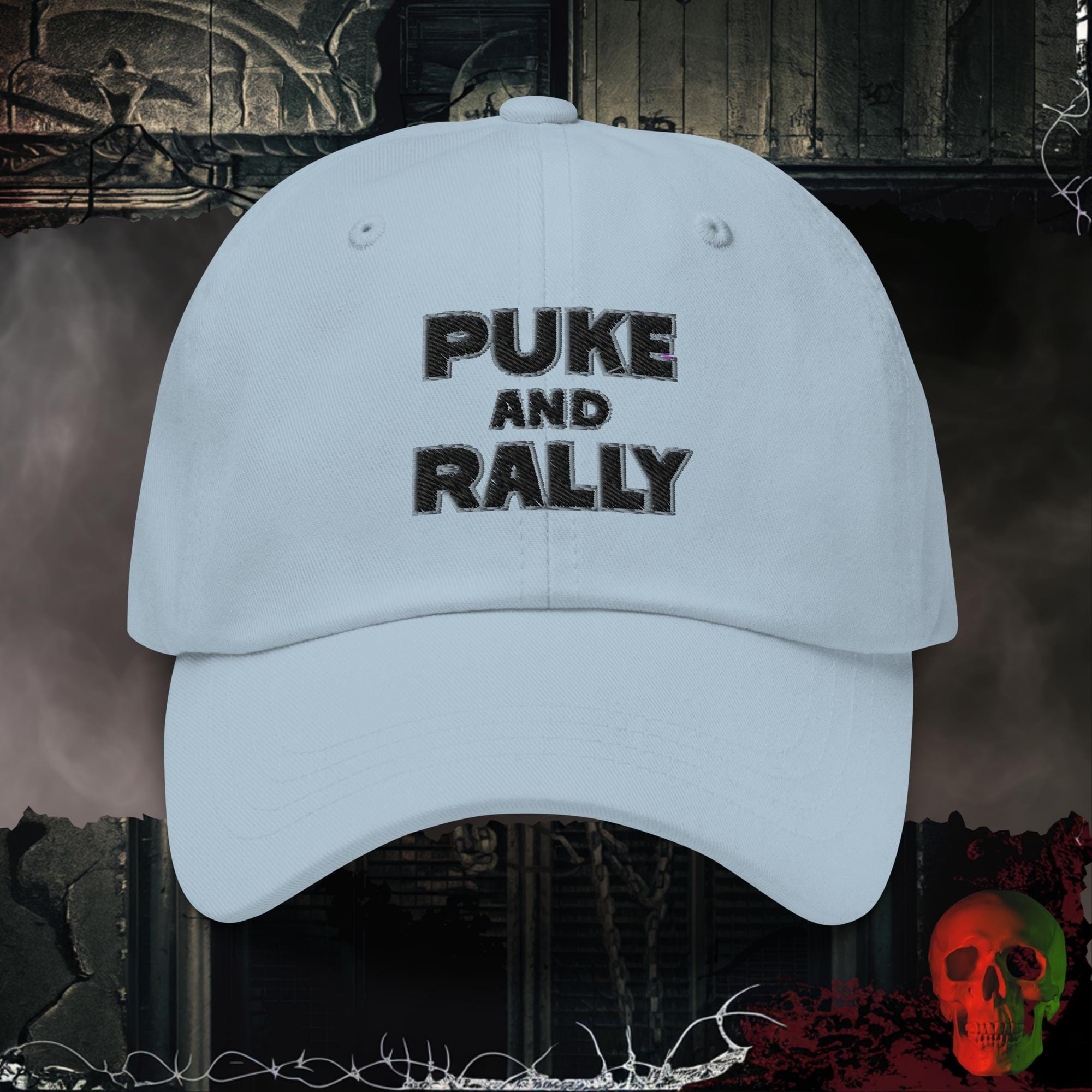 Hats Light Blue / One size Puke and Rally Embroidered Hat