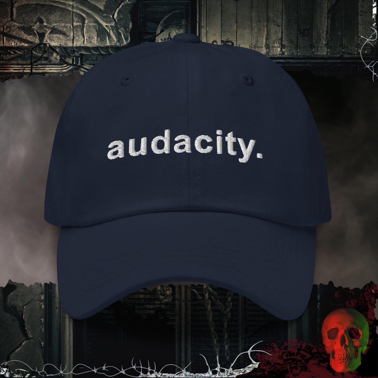Hats Navy audacity. Embroidered Hat
