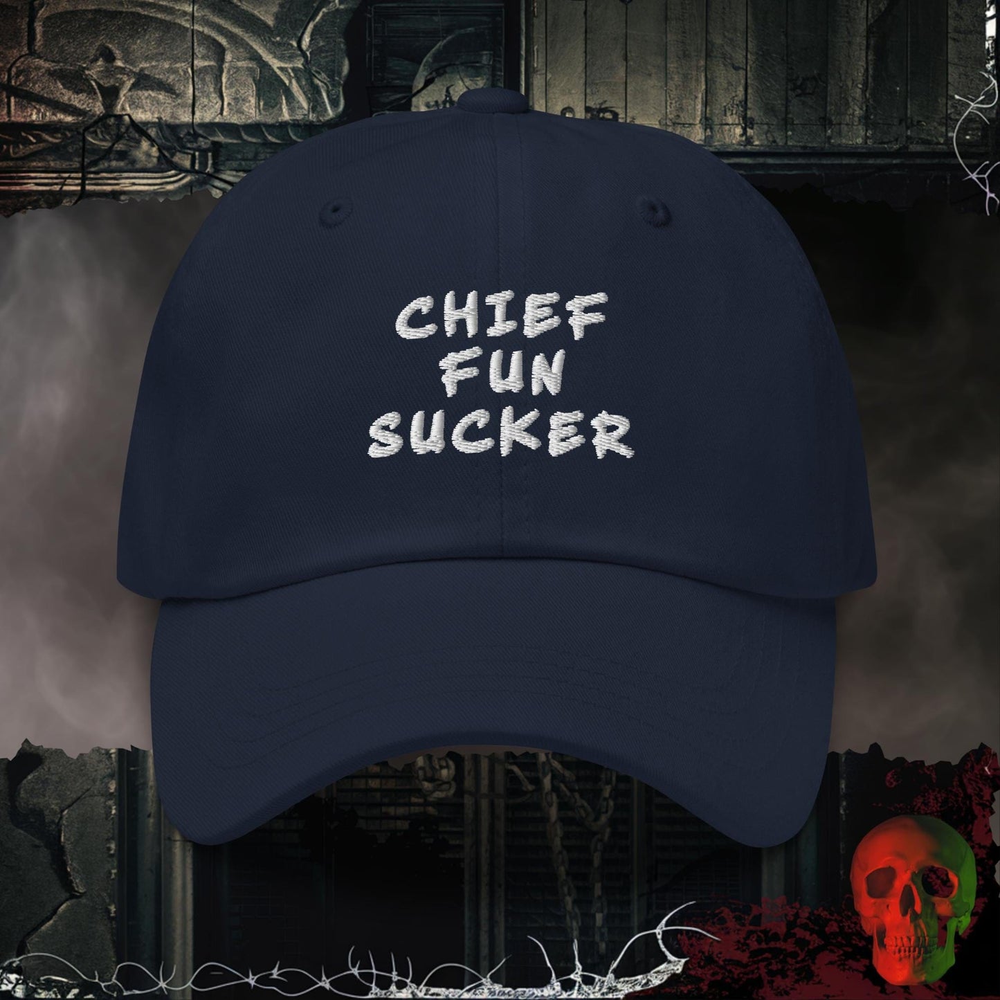 Hats Navy Chief Fun Sucker Embroidered Hat