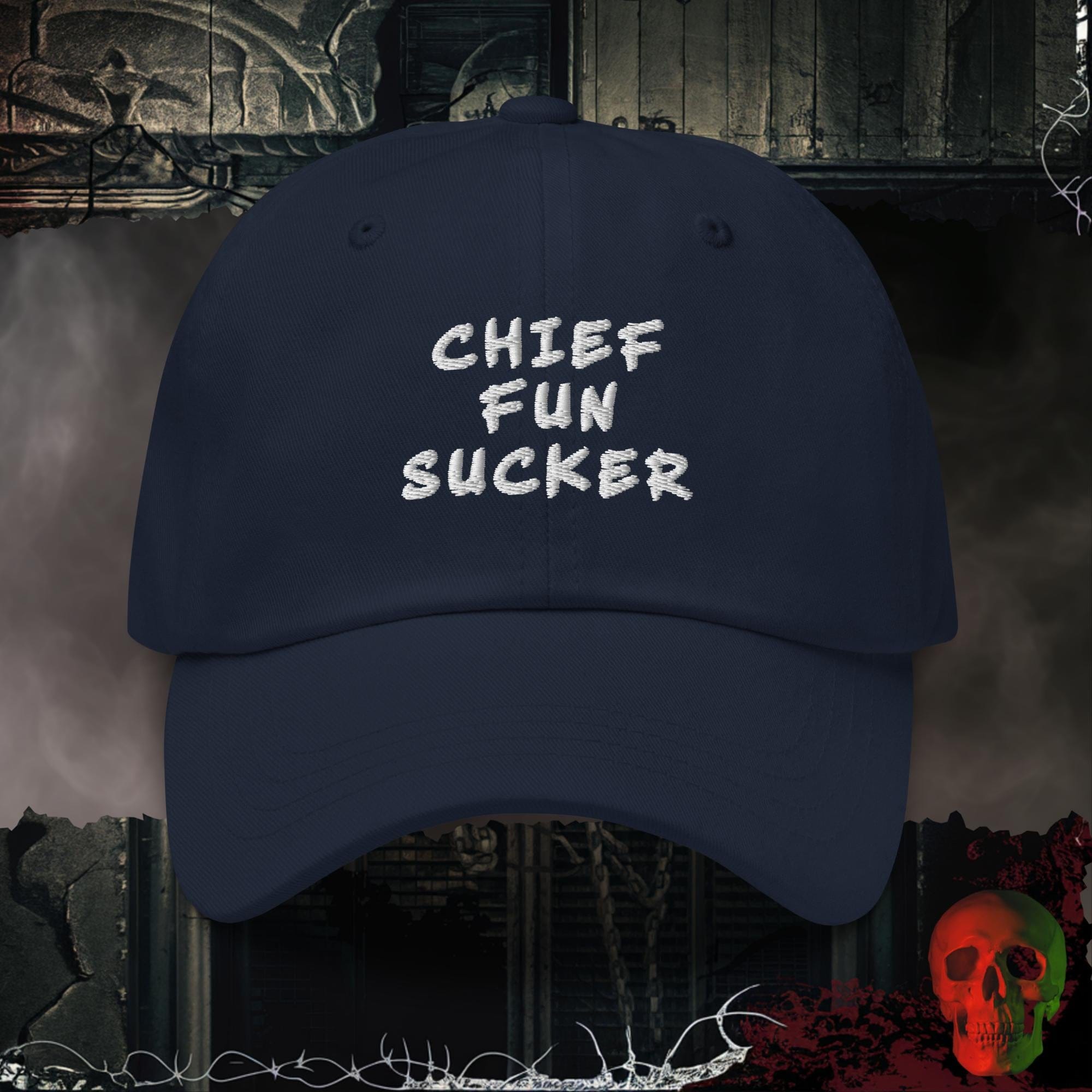 Hats Navy Chief Fun Sucker Embroidered Hat
