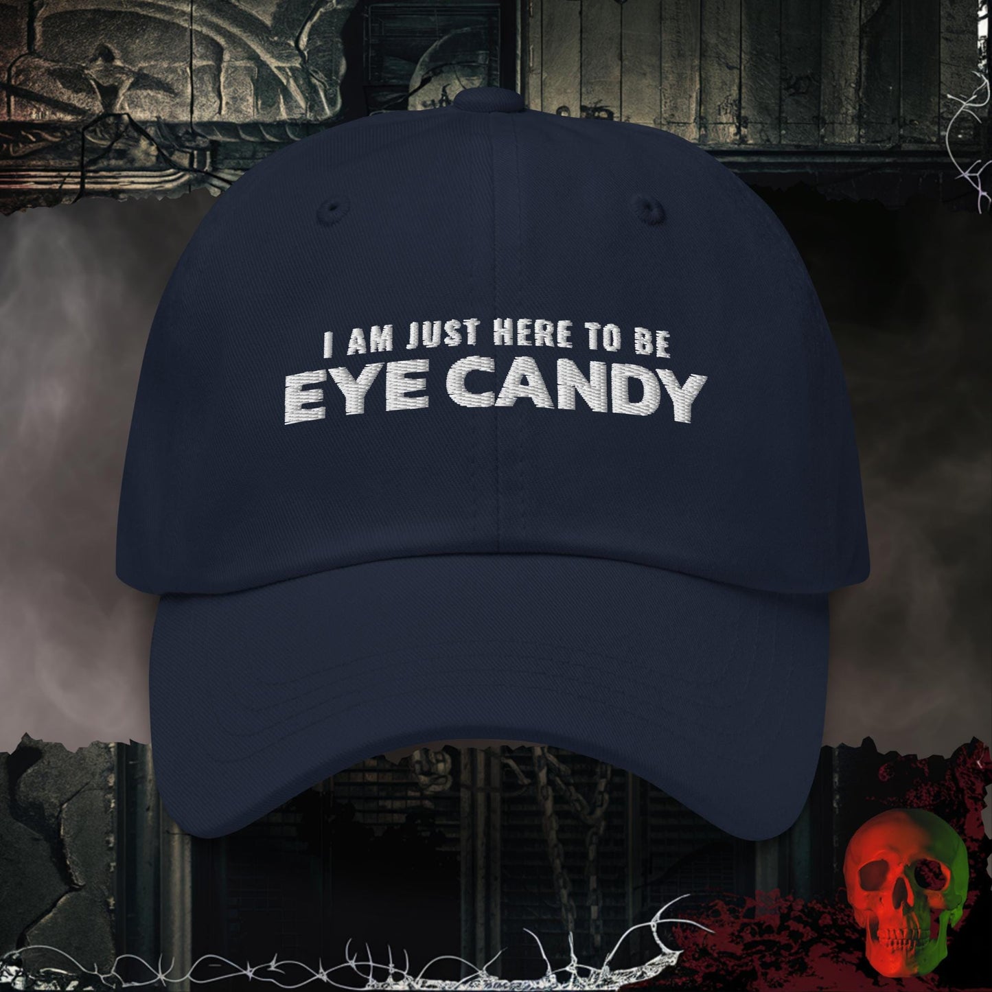 Hats Navy Eye Candy Embroidered Hat