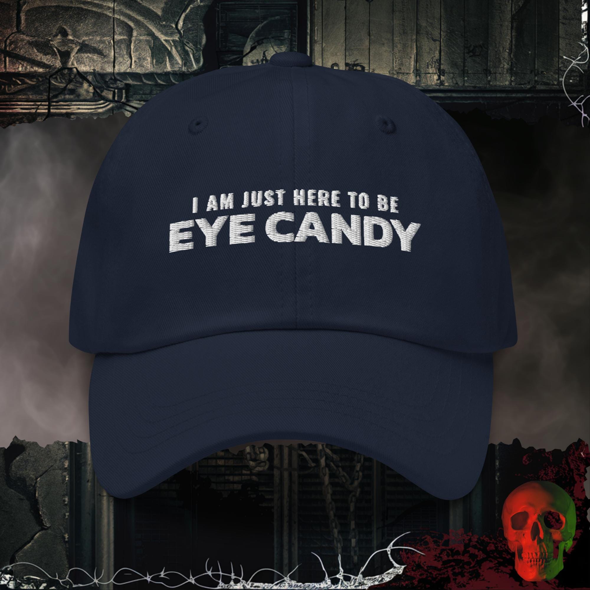 Hats Navy Eye Candy Embroidered Hat