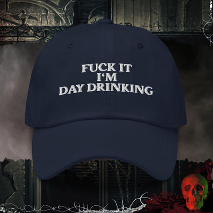 Hats Navy F@ck It, I am Day Drinking Embroidered Hat