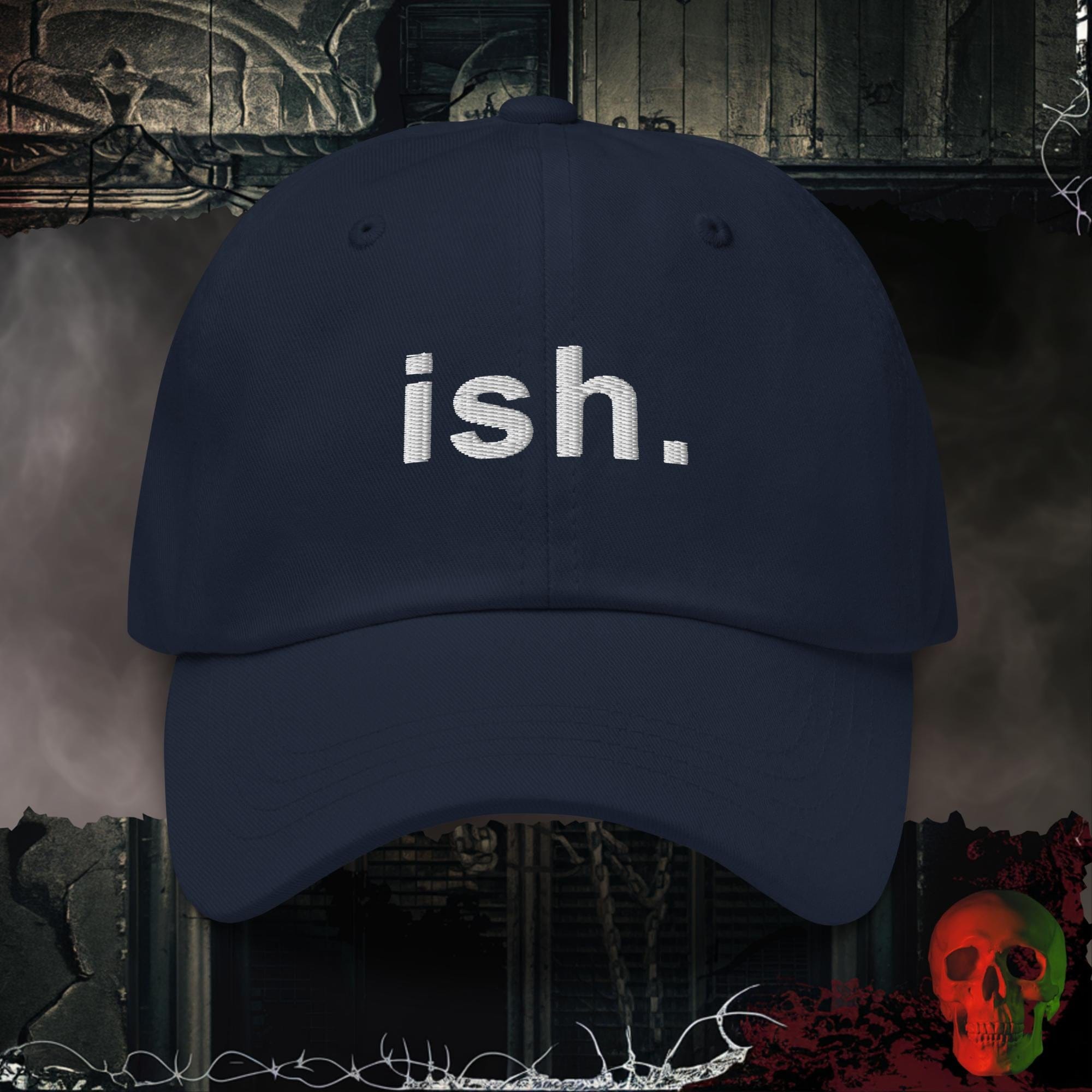 Hats Navy ish. Embroidered Hat