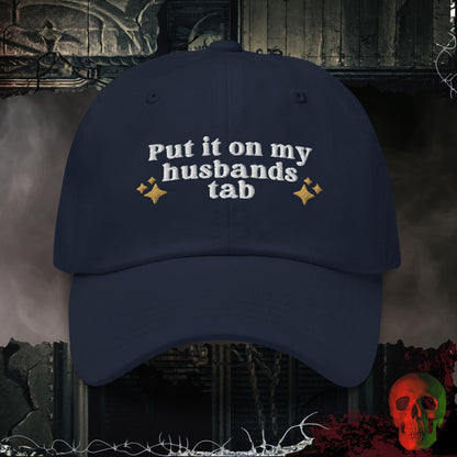 Hats Navy My Husbands Tab Embroidered Hat