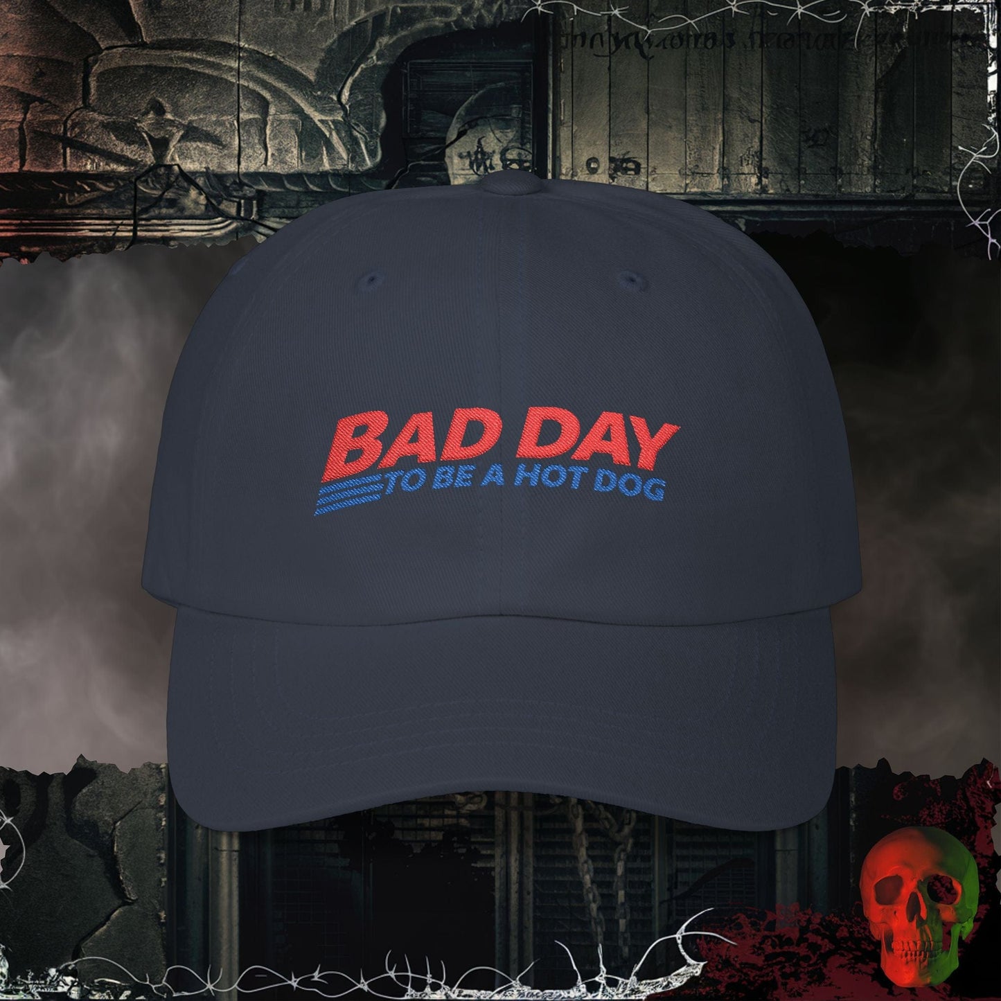 Hats Navy / One size Bad Day to be a Hotdog Embroidered Hat