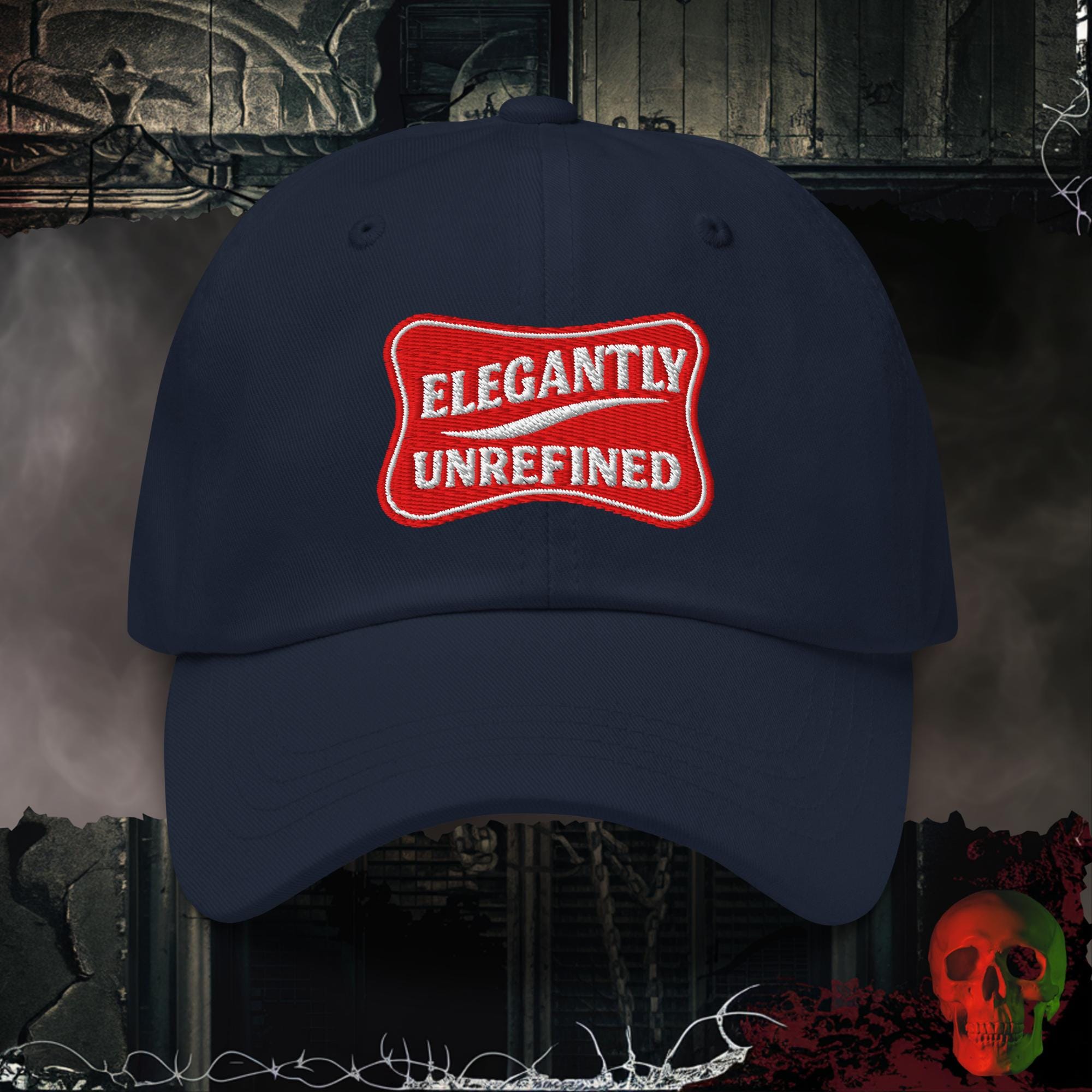 Hats Navy / One size Elegantly Unrefined Embroidered Hat