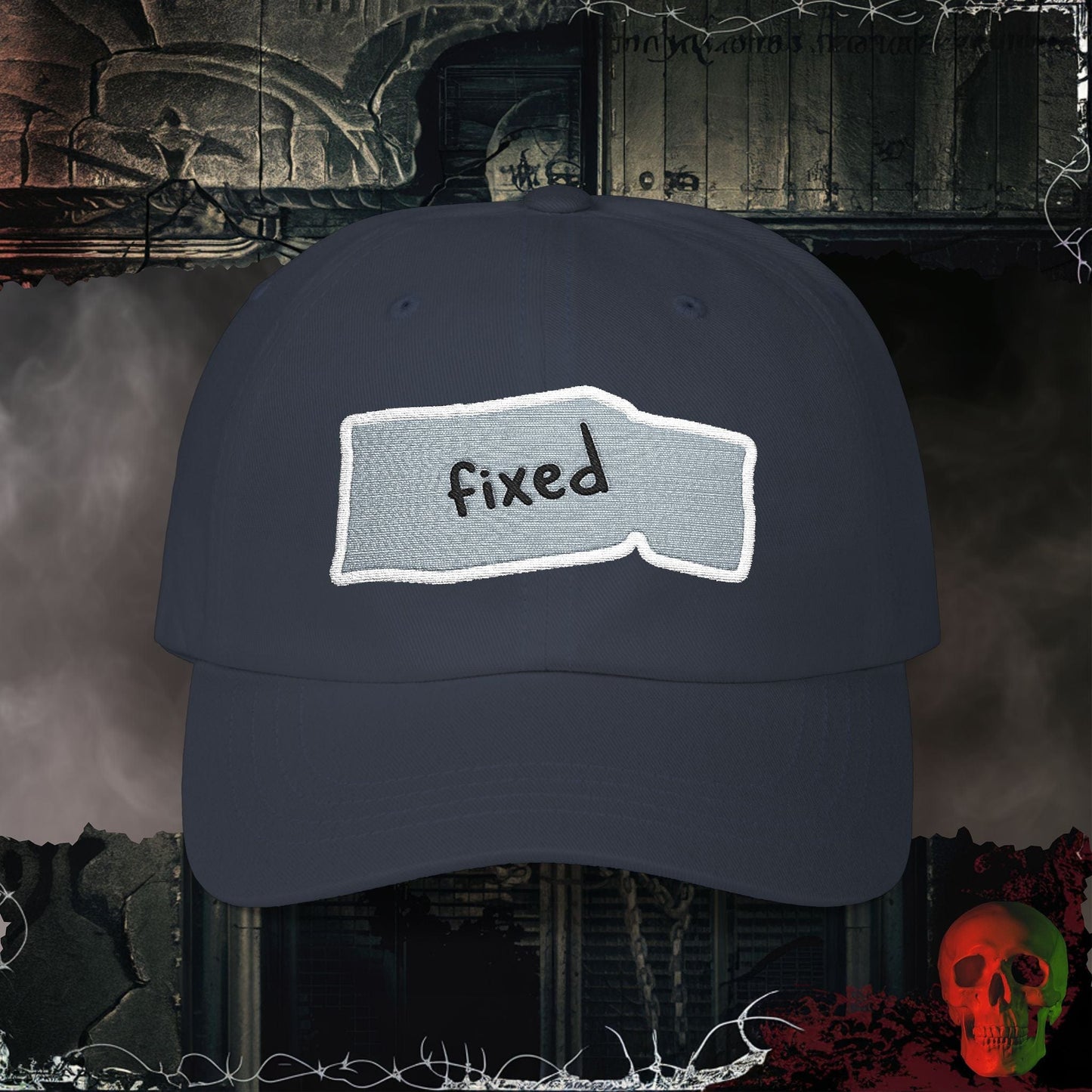 Hats Navy / One size Held Together, It's Fixed Embroidered Hat