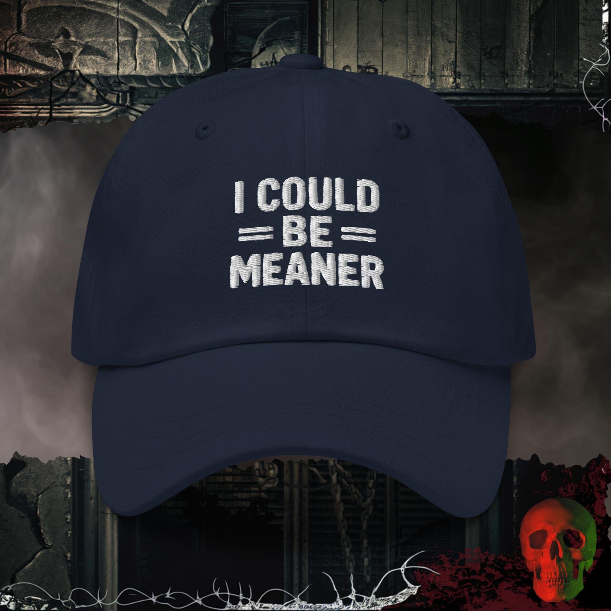 Hats Navy / One size I Could Be Meaner Embroidered Hat