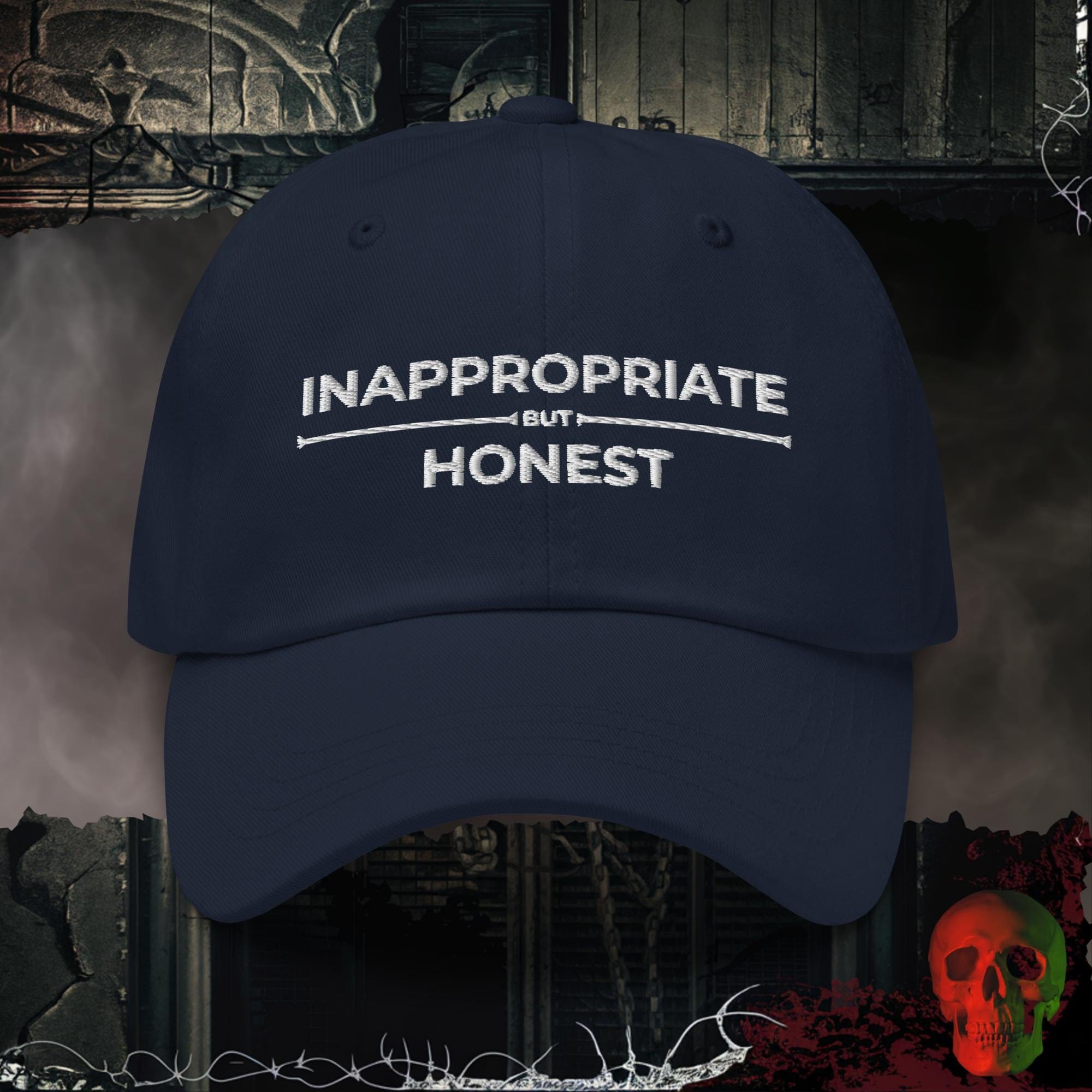 Hats Navy / One size Inappropriate But Honest Embroidered Hat