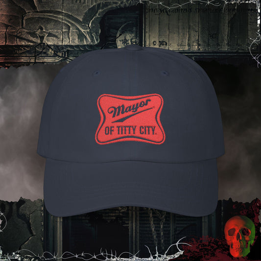 Hats Navy / One size Mayor of Titty City Embroidered Hat