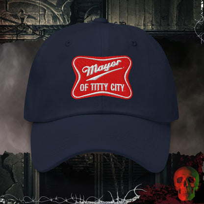 Hats Navy / One size Mayor of Titty City Embroidered Hat