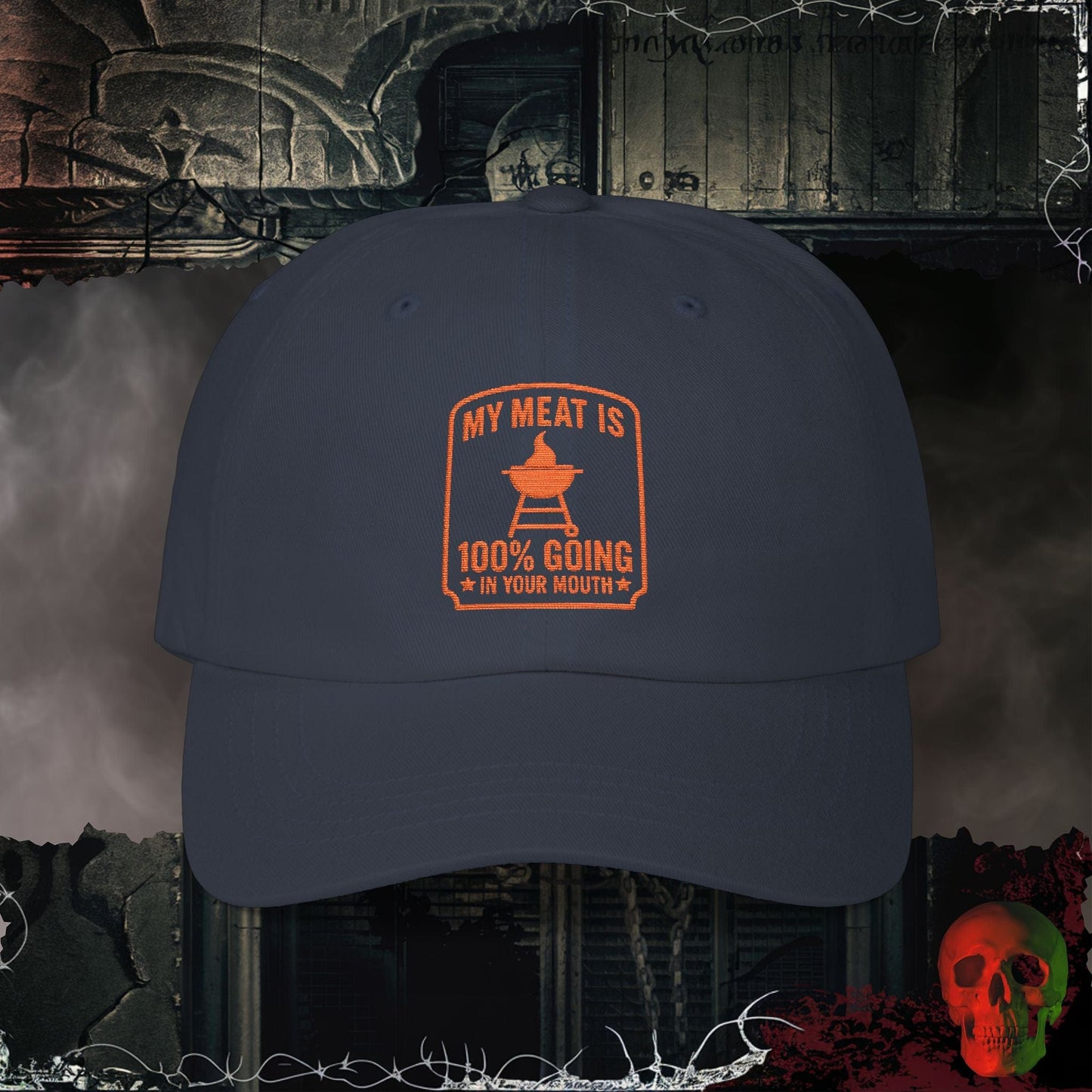 Hats Navy / One size Meat in Your Mouth Embroidered Hat