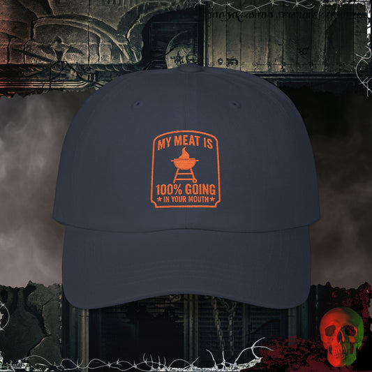 Hats Navy / One size Meat in Your Mouth Embroidered Hat