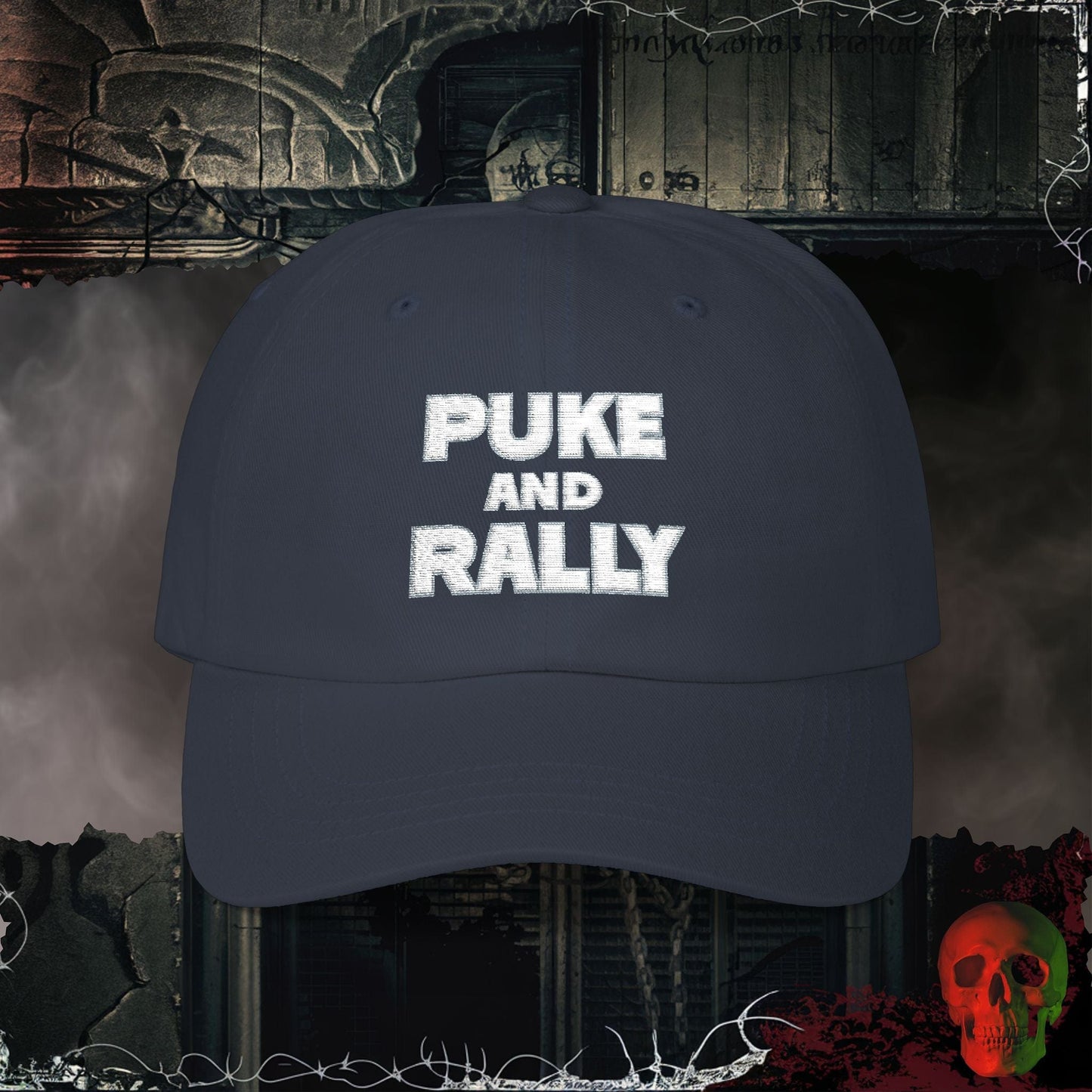 Hats Navy / One size Puke and Rally Embroidered Hat