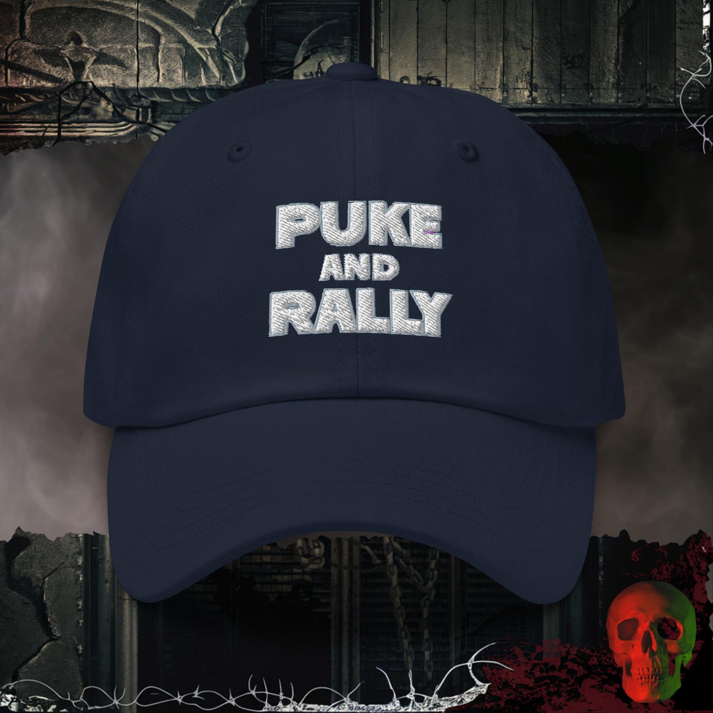 Hats Navy / One size Puke and Rally Embroidered Hat