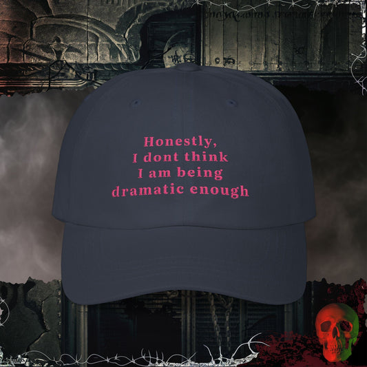 Hats Navy / One size So Much Drama Embroidered Hat