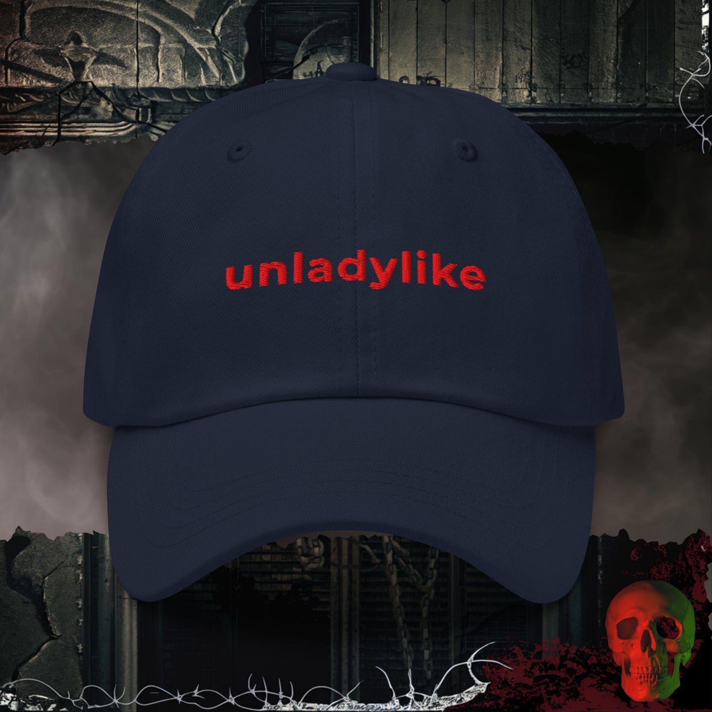 Hats Navy / One size Unladylike Embroidered Hat