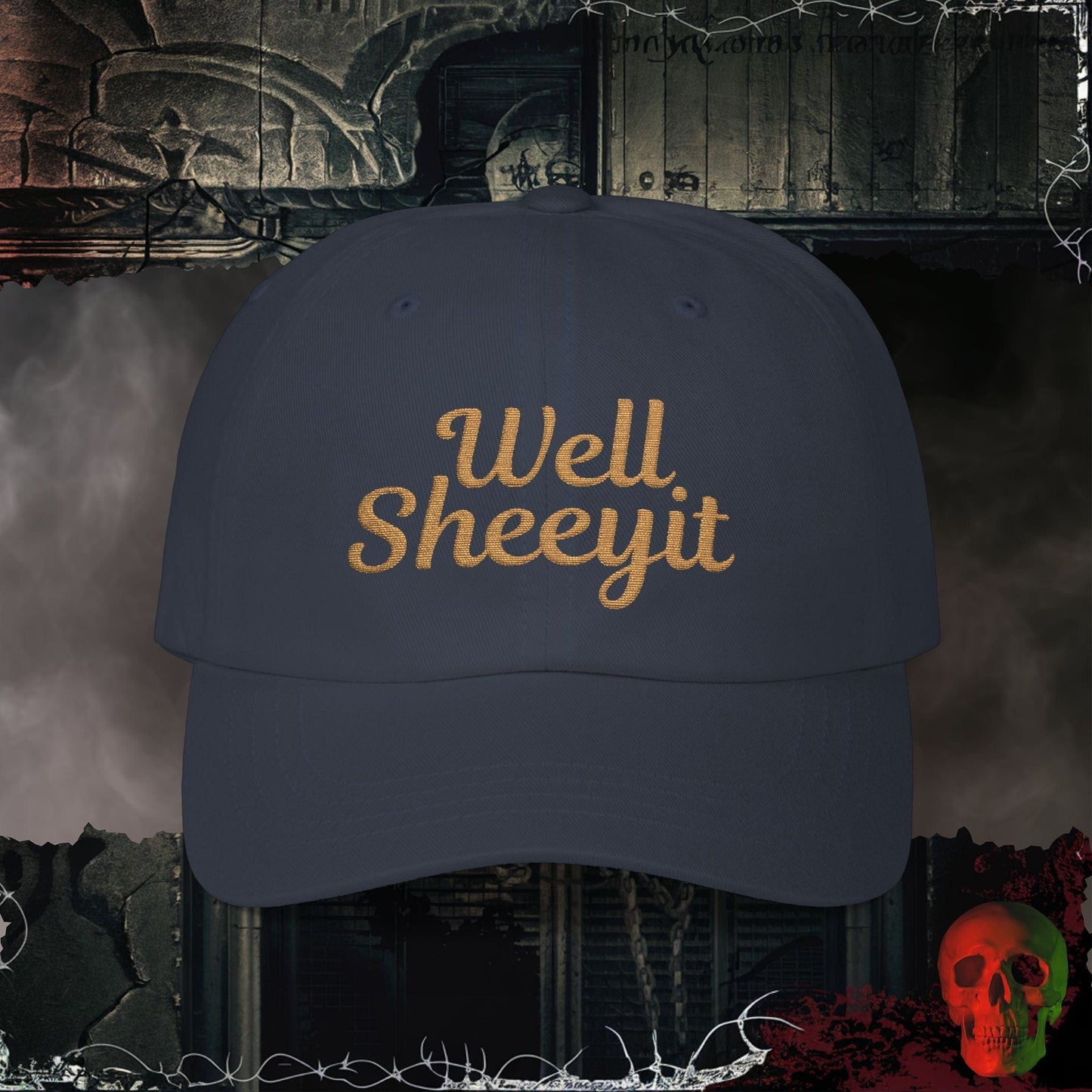 Hats Navy / One size Well Sheeyit Embroidered Hat