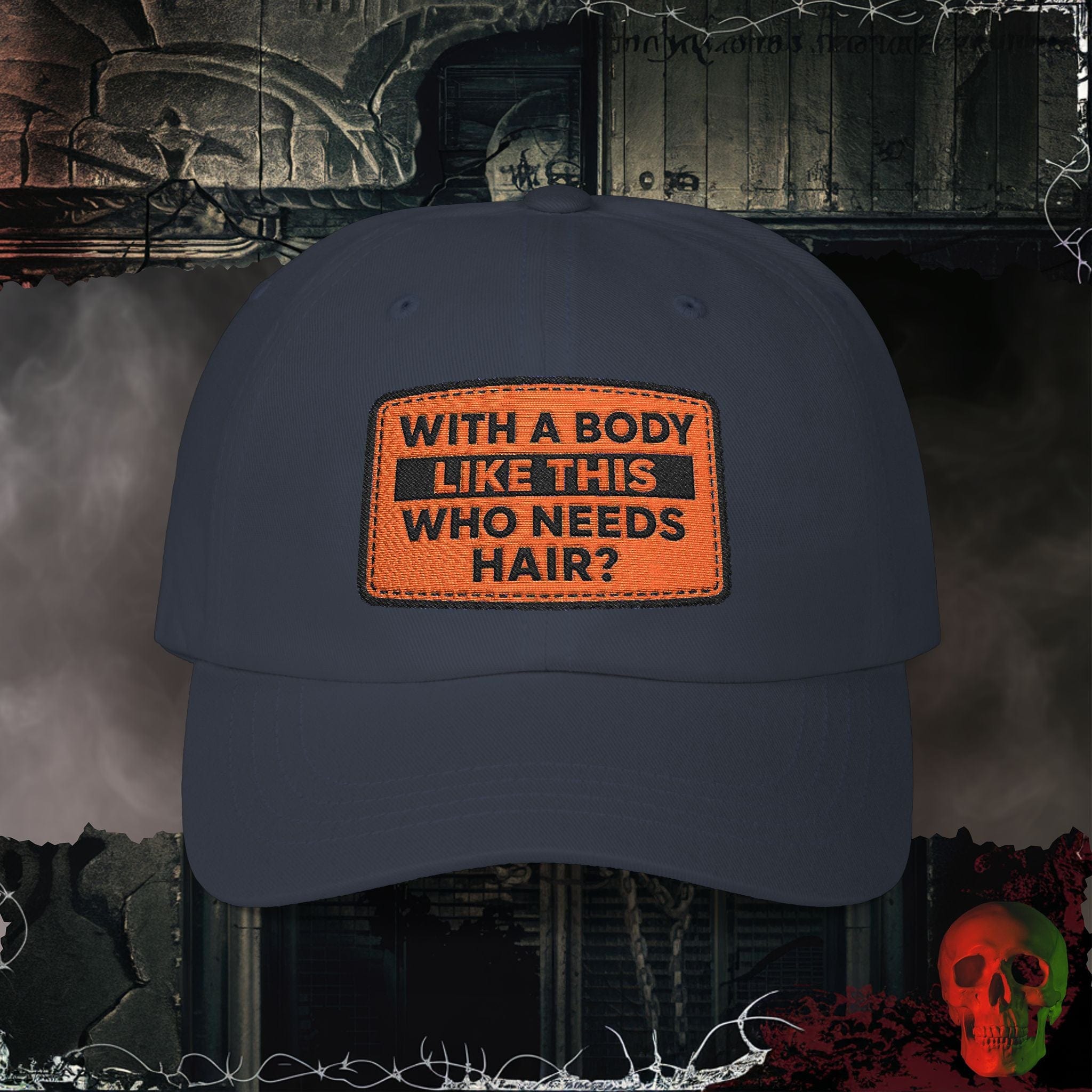 Hats Navy / One size Who Needs Hair Embroidered Hat