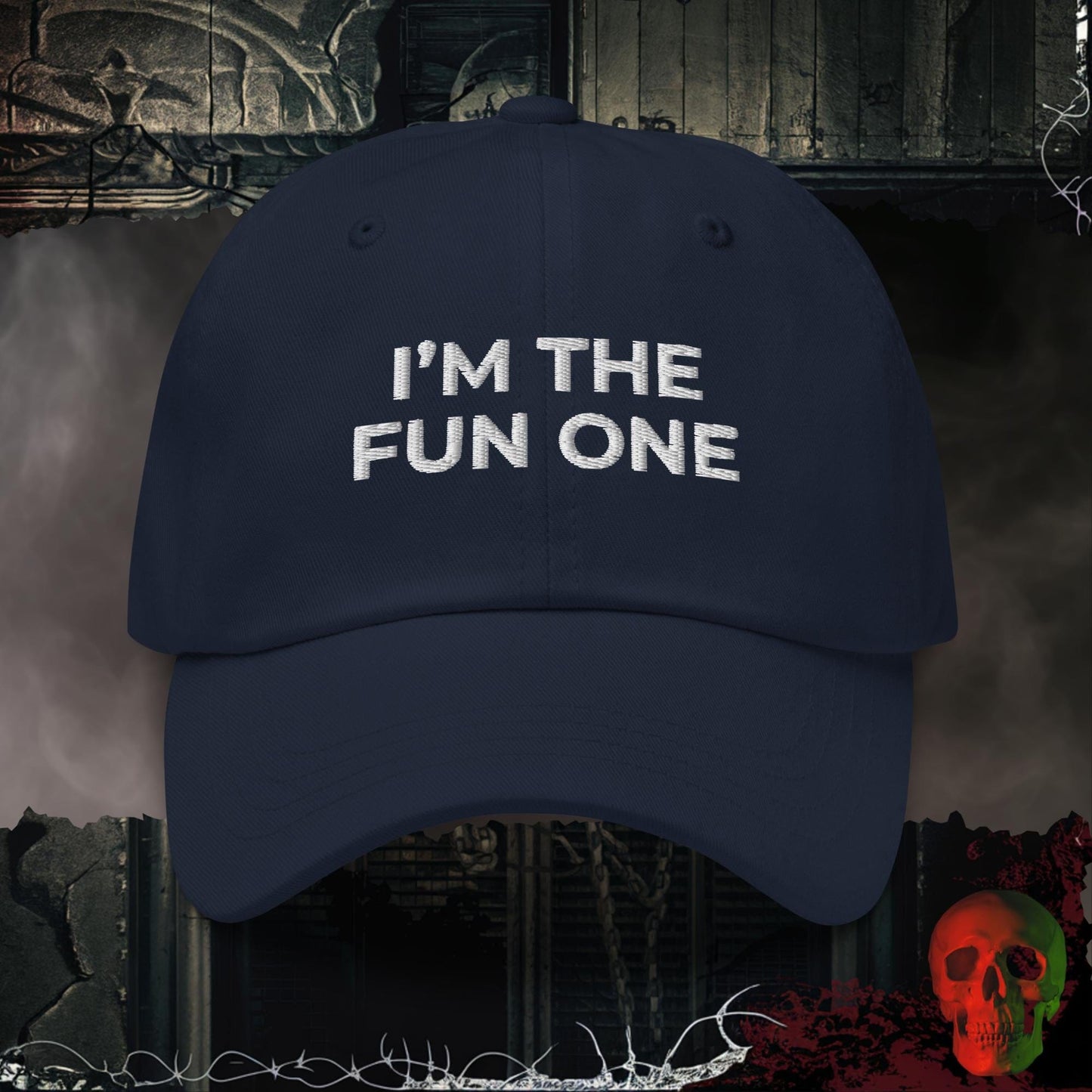 Hats Navy The Fun One Embroidered Hat