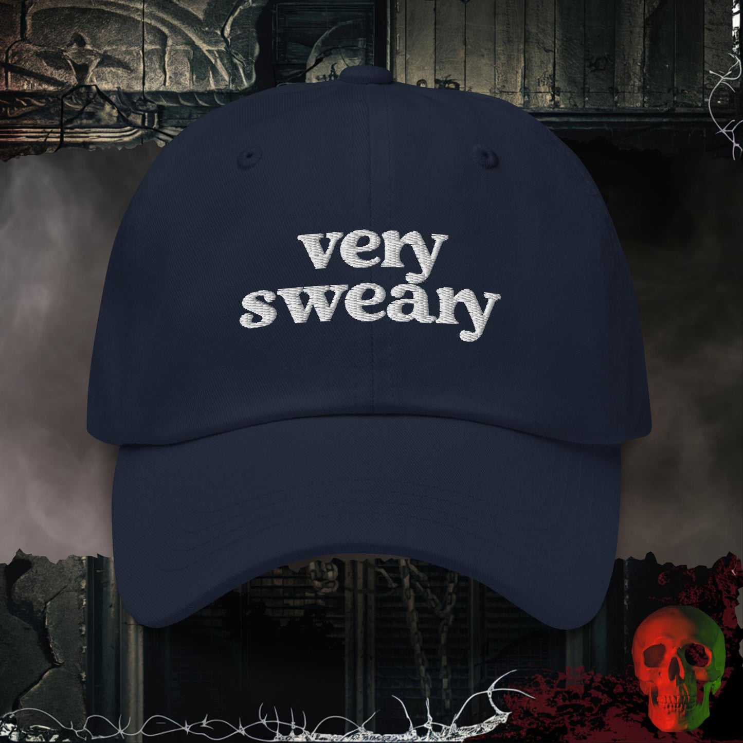 Hats Navy Very Sweary Embroidered Hat