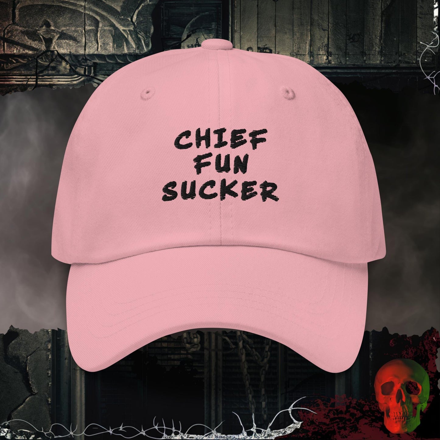 Hats Pink Chief Fun Sucker Embroidered Hat