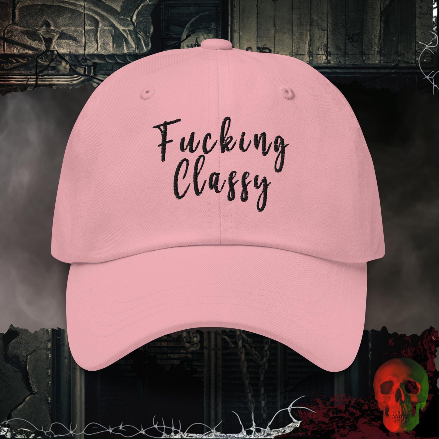 Hats Pink F@cking Classy Embroidered Hat