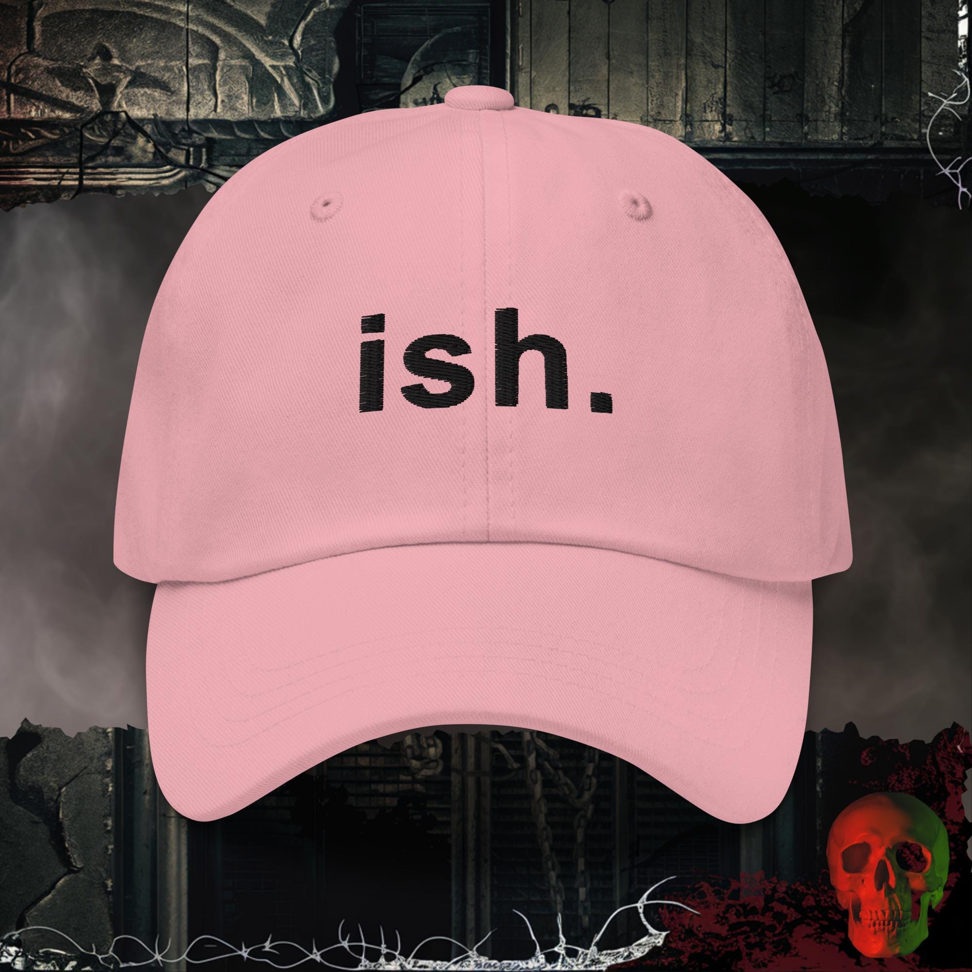 Hats Pink ish. Embroidered Hat