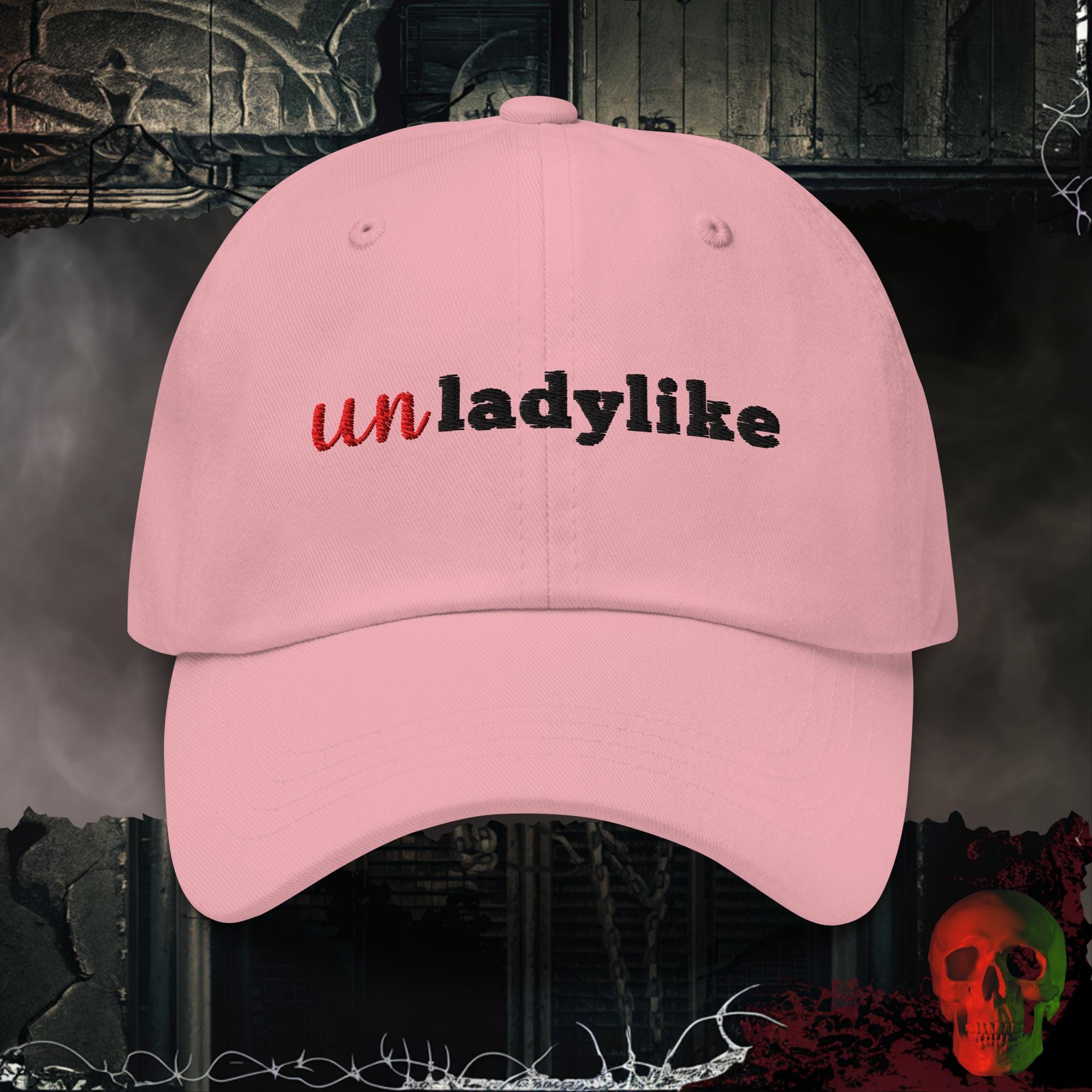 Hats Pink Maybe Unladylike Embroidered Hat