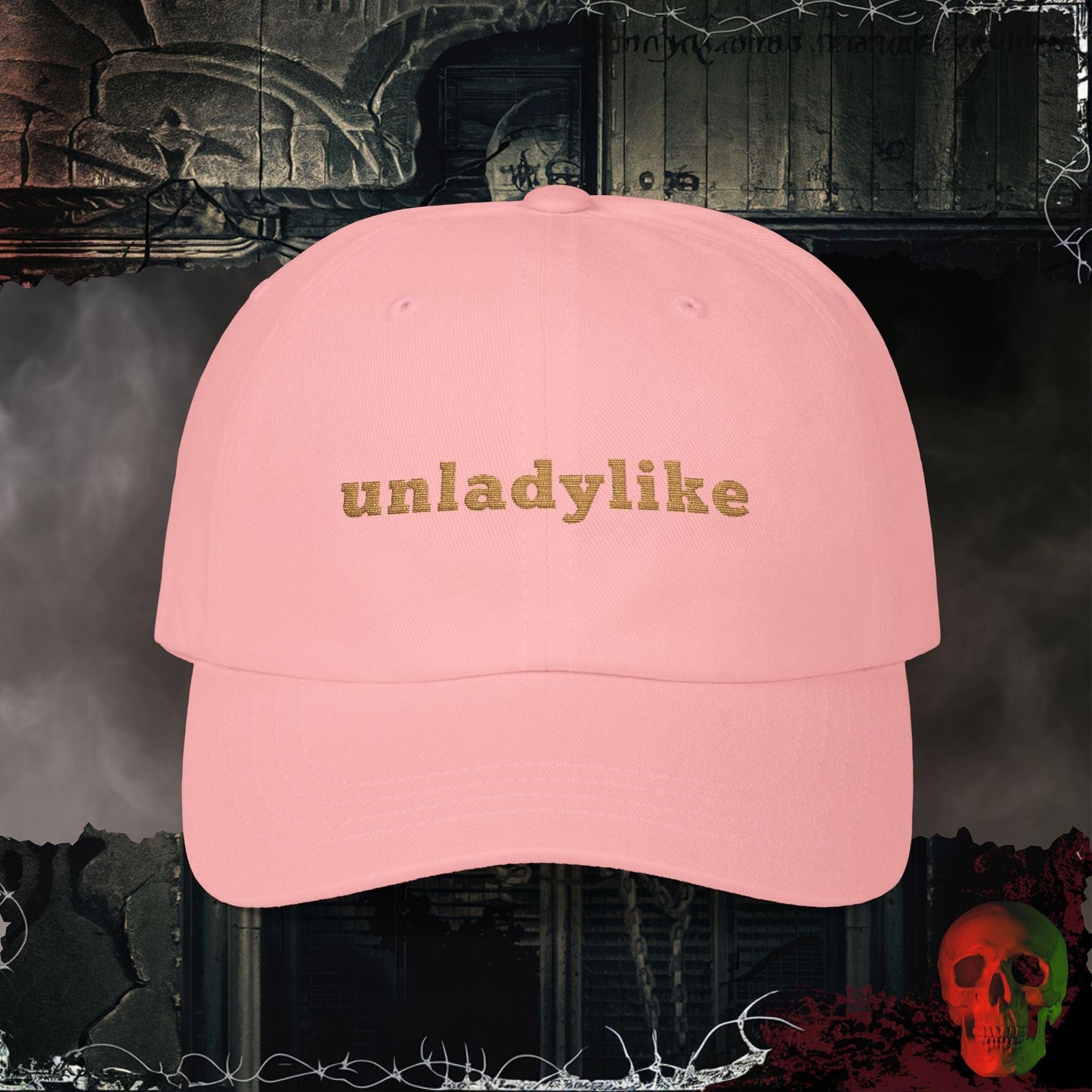 Hats Pink / One size A Little Unladylike Embroidered Hat