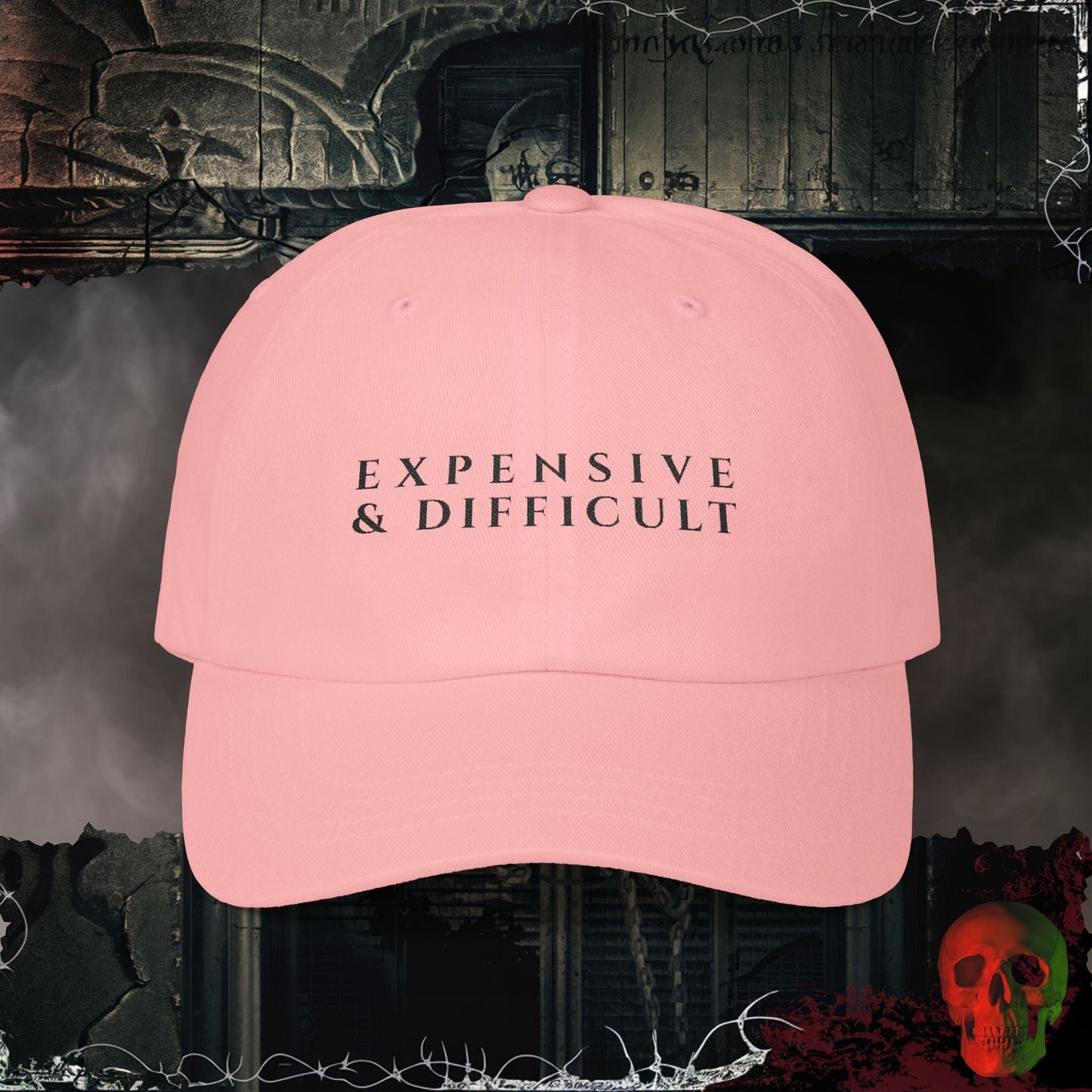Hats Pink / One size Expensive and Difficult Embroidered Hat