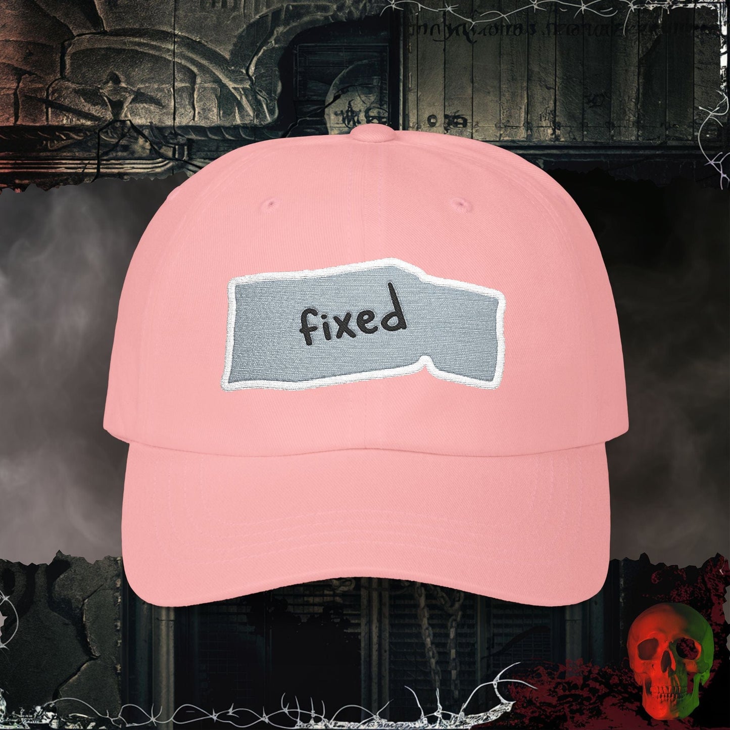 Hats Pink / One size Held Together, It's Fixed Embroidered Hat