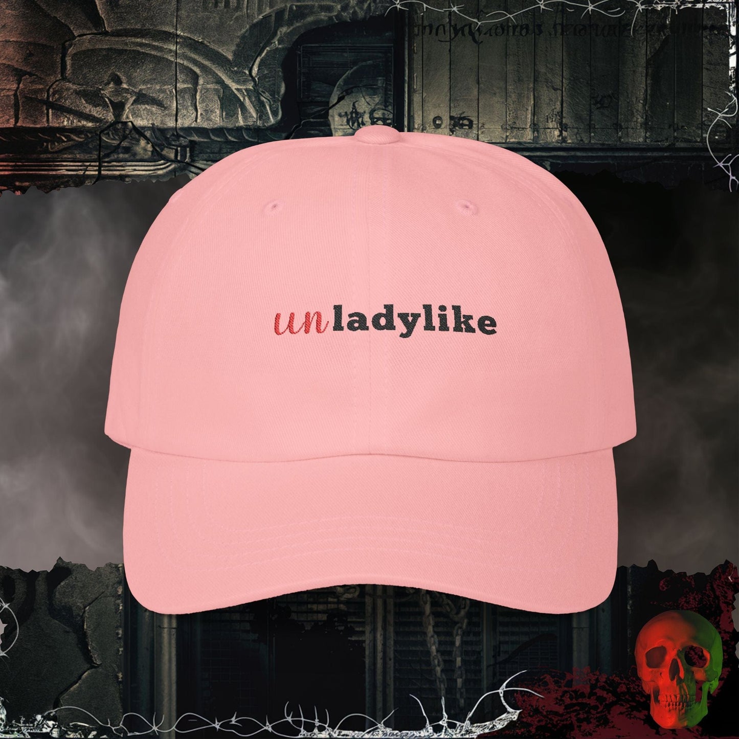 Hats Pink / One size Maybe Unladylike Embroidered Hat