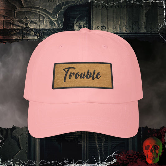 Hats Pink / One size Trouble Embroidered Hat