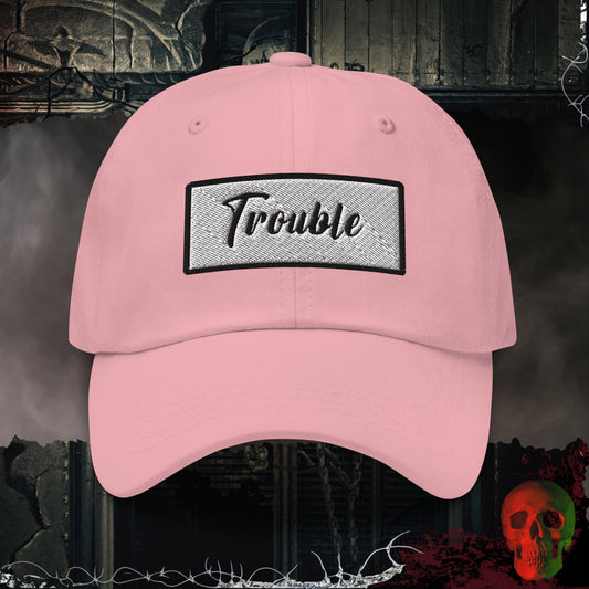 Hats Pink / One size Trouble Embroidered Hat