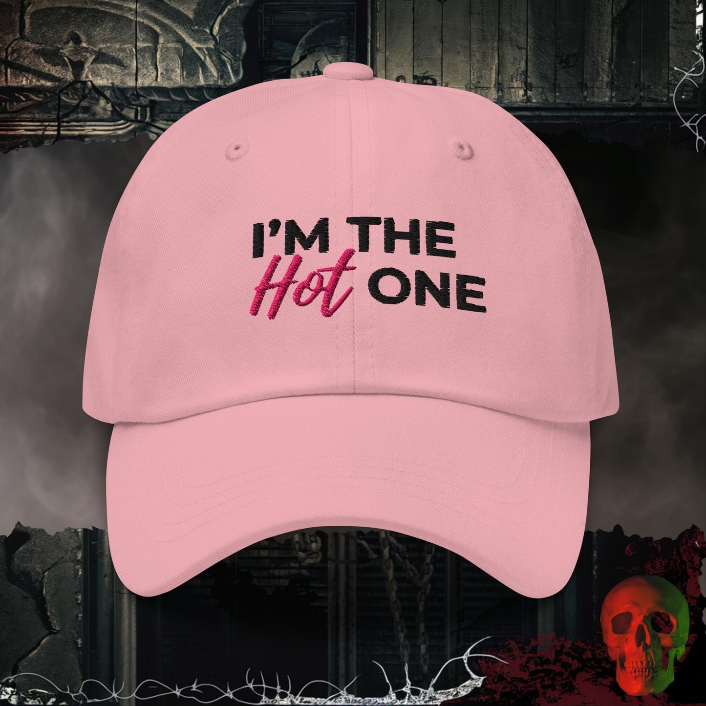 Hats Pink The Hot One Embroidered Hat