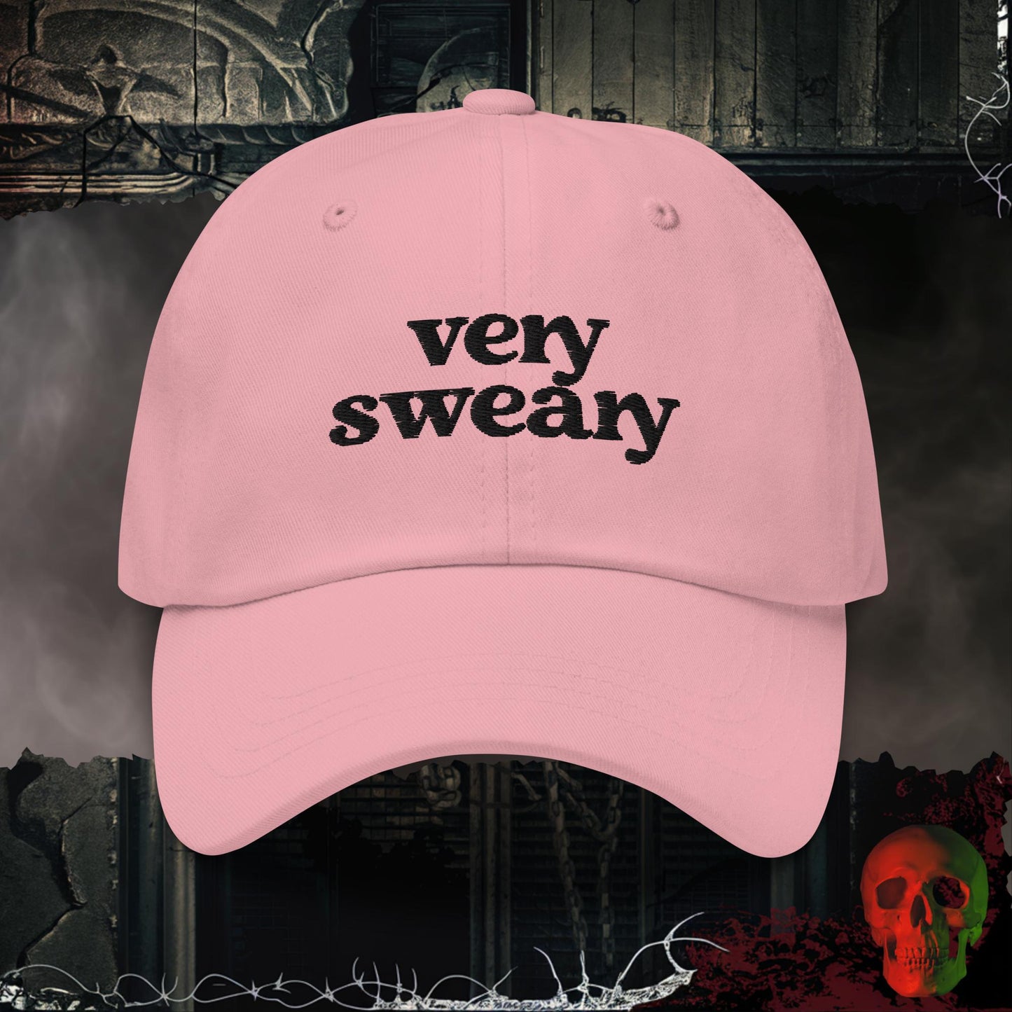 Hats Pink Very Sweary Embroidered Hat