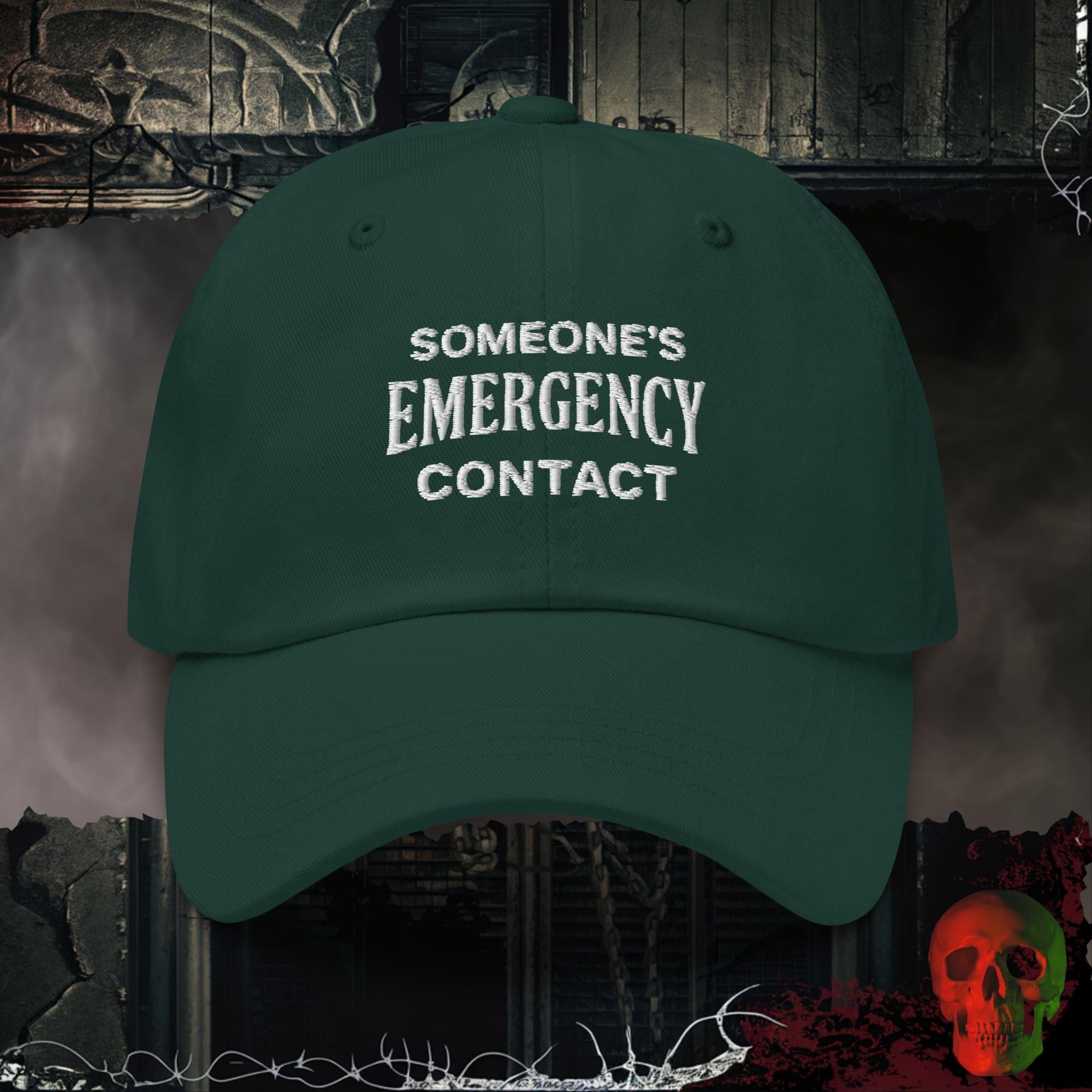 Hats Spruce Emergency Contact Embroidered Hat